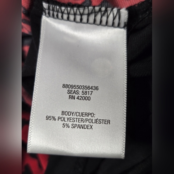 Jaclyn Smith 2X Slinky Stretch Knit Tunic Top Built In Cardigan Animal Print - Picture 5 of 5